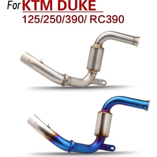 For KTM DUKE 125 250 390 RC390 2017 2018 2019 2020 Motorcycle Link Pipe Exhaust System Stainless Steel Silp on 51mm Exhaust Pipe