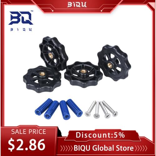 3D Printer Parts Big Hand Twist Auto Leveling Nuts with Spring kits Upgraded For Heated bed MK3 CR-10 Ender 3 3D Printer