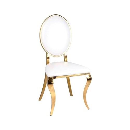 ChinaFurniture processing and production factory modern light luxury leather dinner chair Stainless Steel foot