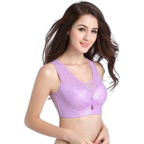 New Fashion Ladies Big Size 3/4 Cup Lace Push Up Bra Black Bralette Deep V Womens Bras Underwear Lace Large Size Hot Selling