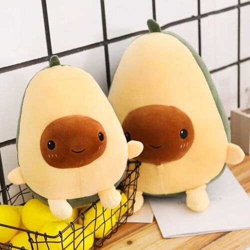 1PC Creative Avocado Fruits Plush Toys Kawaii Cartoon Stuffed Plant Doll Anti Stress Cushion Pillow For Kids Children Home Decor