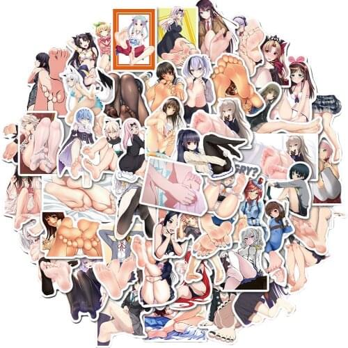 10/30/50PCS Anime Sexy Girl Bunny Suitcase Laptop Water Cup Fridge Guitar Skateboard Waterproof Decorative Sticker Wholesale