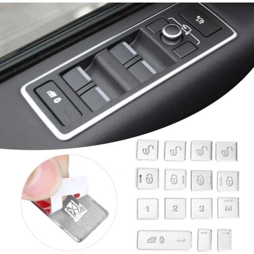 15pcs Door Window Switch Button Cover Trim Fit for Range Rover Sport 2014 2015 2016 2017
