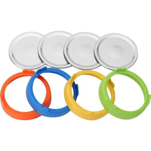 2 Mason Jars Sprouting Lids Plastic Thread Screen Caps Bean Alfalfa Grow Covers Wide Mouth Canning Lid with Discs Kitchen Tools