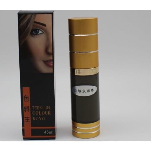 2Pcs 45ml/bottle Gray Coffee Vacuum Sterile Permanent Makeup Pigment Cosmetic Tattoo Ink For Eyebrows Eyeliner Tattoo Supply