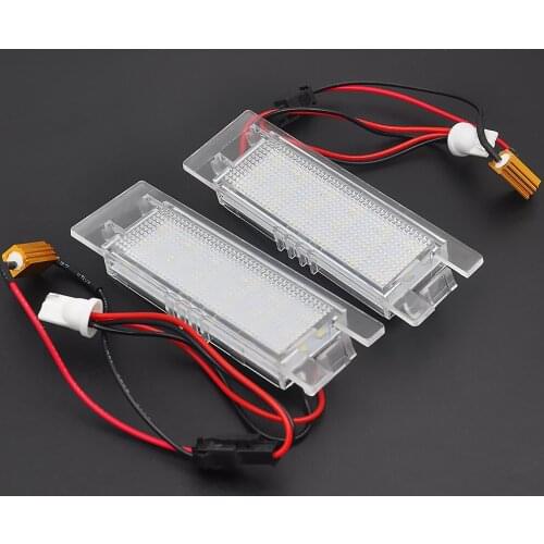2Pcs/Set LED Car Number License Plate Lights Lamp Bulb for Vauxhall Opel Corsa C D Astra H J Vectra Long Lasting Shock Resistant