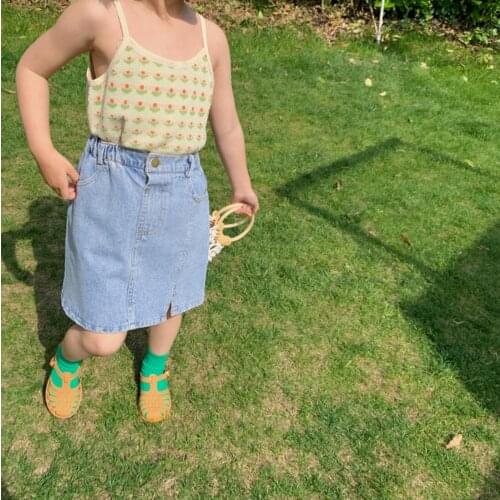 2021 new style girls denim skirt summer fashion girls skirt girls clothes