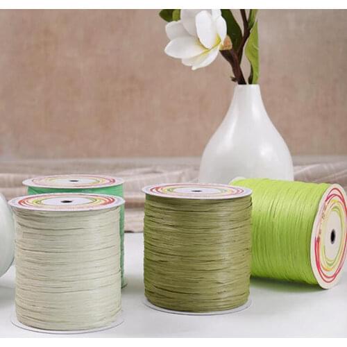 250Meters/roll Satin Raffia Yarn Cotton for Crocheting Straw Yarn to crochet Hand Knitting Yarn line threads Handmade Hats Bags