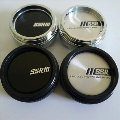 4Pcs 60mm For SSR Wheel Center Hub Caps Car Styling Cover 45mm Emblem Badge Logo Auto Rims Cover Accessories