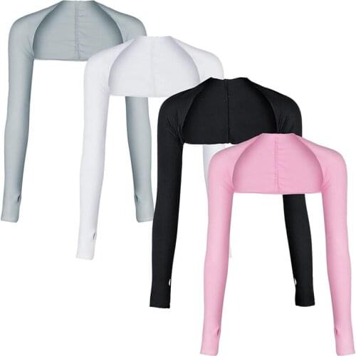 NEW-4 Pcs Cooling Shawl Arm Sleeves Sun Protection Shawl Golf Shawl Anti-UV Arm Sleeves with Finger Hole for Cycling