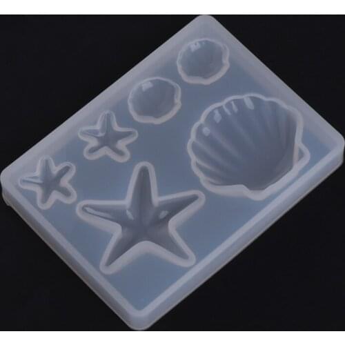 Silicone Mold Diamond Shell Epoxy Resin DIY Jewelry Making Crafts Cake Pendant R9JE