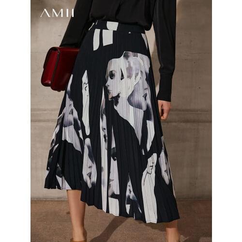 Женские плиссированные юбки Amii China At AliExpress