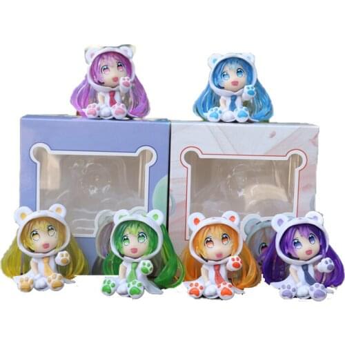 Anime Hatsune Miku Q Version Figure Model Doll Desk Car Decoration Birthday Christmas Gift Collection Toy