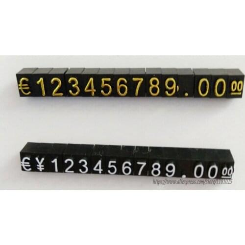 Free Shipping 3sets Acrylic Euro Price Tag Euro Combination Pricing Tags Jewelry Store Accessories Price Showing Lable