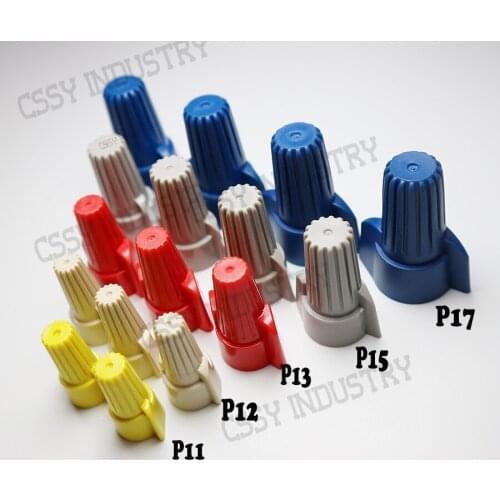 Freeshipping 50Pcs/lot Electrical double wing screw wire Connector Twist-On Terminals Cap Spring Insert Assortment P11 P12 P13