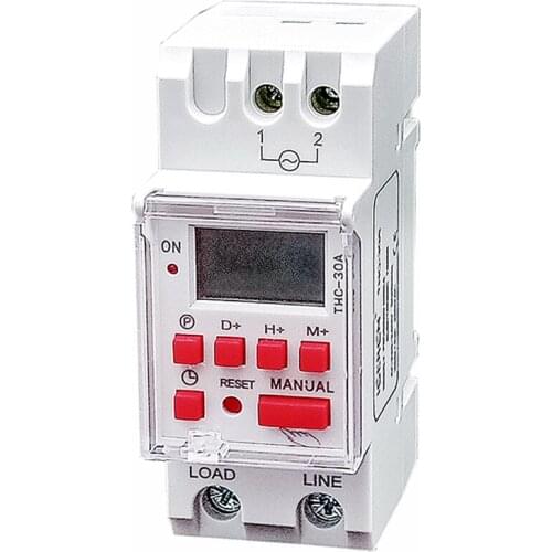 Free Shipping Relay Timer 220Vac Time Switch Control High Quality CE EESS Programming 24Hours 7Days Counter 35mm Din Rail Mount