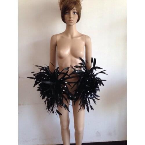 Headdress flower carnival party Feather headdress flower Stage performance