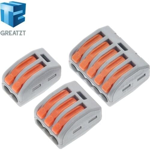 GREATZT 10pcs PCT-212 mini fast wire Connectors Universal Compact Wiring Connector push-in Terminal Block PCT-212 213 215