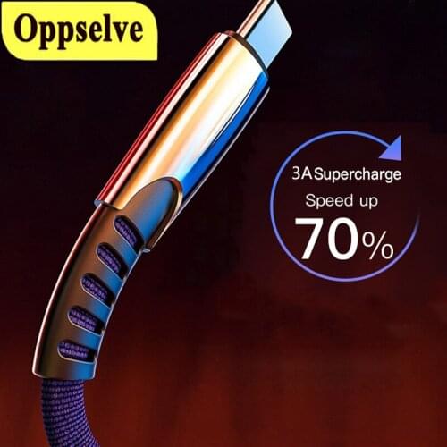 Oppselve Micro USB Type C Cable For Samsung S10 S9 S8 Xiaomi Type-c Charging Charger Adapter Microusb USB C Mobile Phone Cables