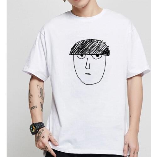 Cool Anime Mob Psycho 100 TShirt Psycho Helmet Cult Shigeo Manga Printed Tee Women Men Clothing Summer Casual Fashion Camisetas
