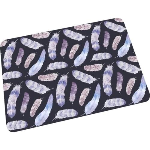 Colorful Feather Pattern Home Decor Doormat Insole Kitchen Carpet Indoor Welcome Bathroom Non-Slip Floor Mats