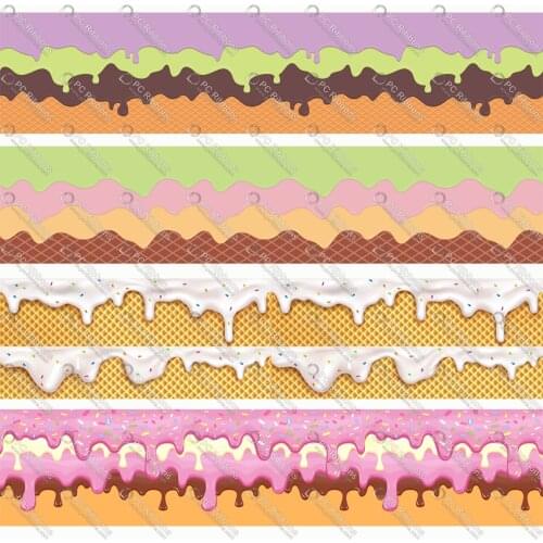 Cream with Cupcake Cartoon 2" Printed Lanyard/ Grosgrain/ Satin Design Customized Ribbon for Bow DIY Hair Craft Supplies Sewing