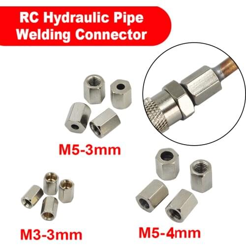 M3/M5 Internal Thread Welding Connector For Metal Arm Quick Connecter 1/12 RC Hydraulic Excavator Stainless Steel Parts