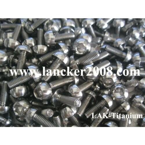 M6x17 Gr5 hexagon socket round head titanium bolt/screw for Motor brake