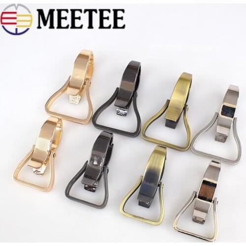 Meetee 2/10pcs 20/25/31mm Luggage Buckle Snap Hook Metal Lobster Clasp Key Chain Ring for Backpack DIY Bag Parts Accessories