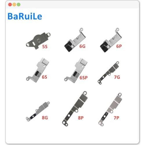 BaRuiLe 10pcs Home Button Metal Bracket for iPhone 5S 6 6S 7 8 Plus 7P 6G 8Plus 6P Plate Holder Spacer Clip Replacement Parts