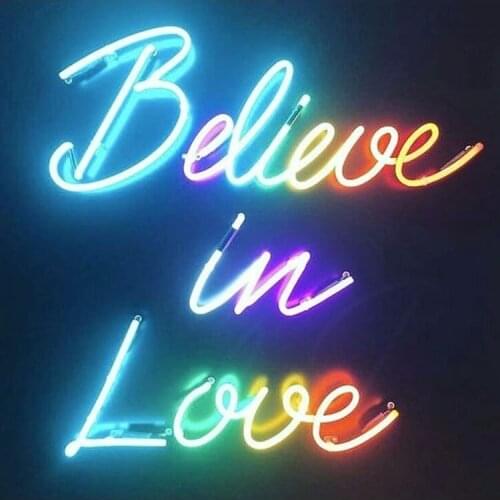 Neon Sign For Believe in love lampara neon Glass Light Bulbs Display Fairy lights Neon Signs For Home Lamp Logo Neon Light Love