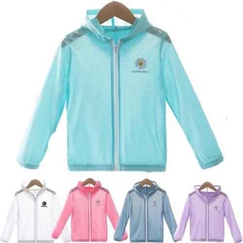 2021 Summer New Ice Silk Childrens Sunscreen Clothing for Boys and Girls Lightweight Breathable Beach Coat Sunscreen Clothing