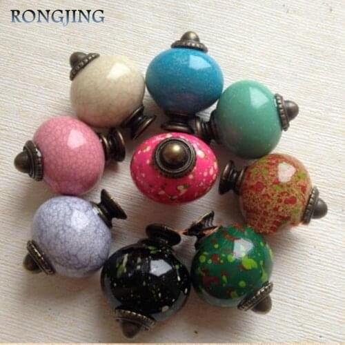 Kids Plastic Furniture Knobs and Handles Stone Crack Kitchen Cabinet Handles Closet Wardrobe Cupboard Imitation Ceramics Pulls