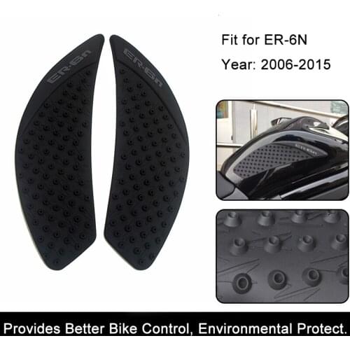 For Kawasaki ER-6N ER6N ER 6N 2006-2015 Motorcycle Anti slip Tank Pad 3M Side Gas Knee Grip Traction Pads Protector Sticker