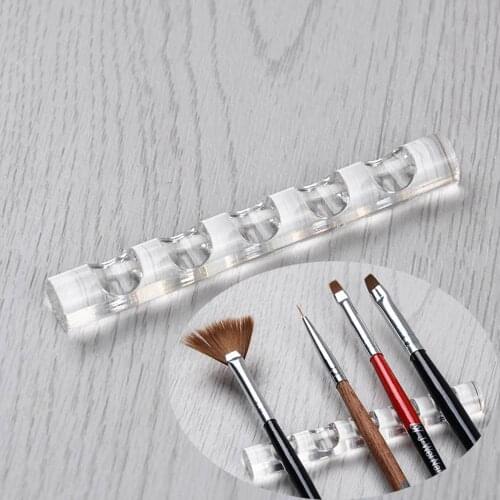 5 Grid Clear Nail Art Tool Brush Rack Acrylic Stand Holder Organizers for 5 Nail Pens 1pc