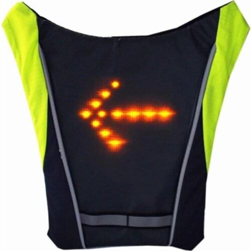 Remote Control Steering Led Lighting Vest Led Warning Vest Riding Safety Vest Night Safety Warning Vest