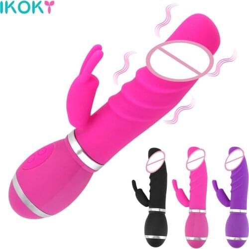 Realistic Dildo Vibrators Rabbit vibrator Clitoral Stimulator G Spot Vibrator 12 Speeds Sex toys for Women Powered By Battery