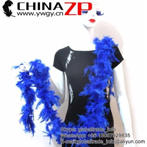 Retail and Wholesale from CHINAZP Factory 10 yards/lot Cheap 40G Royal Blue Party Dresses Chandelle Feather Boas