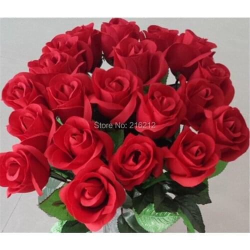 50 pcs Fresh rose Artificial Flowers Real Touch Rose Flowers Home decorations for Wedding Party Birthday