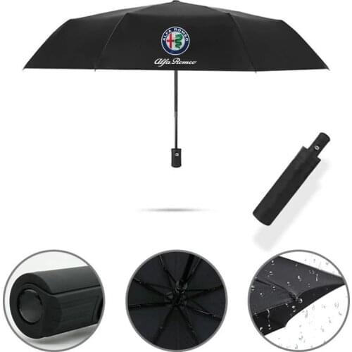 Windproof Double Automatic Folding Umbrella Car Luxury Umbrellas For Alfa Romeo giulia stelvio giulietta 159 147 156 166