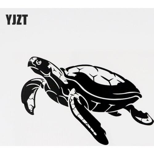 YJZT 15.5CM×10.6CM Personality Sea Turtle Vinyl Marine Animal Car Stickers Decal 13D-1200