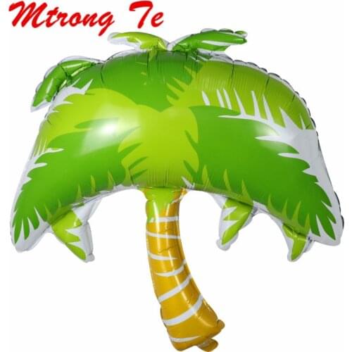 1pc Giant Coconut Tree Foil Balloons Wedding Party Bar Theme Summer Party Decoration Palm Leaf Globos Helium Inflatable Ball Toy