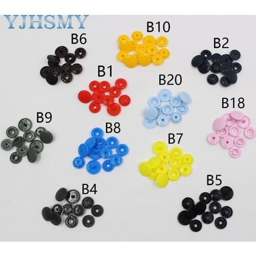 10pcs Colored plastic snap button baby childrens clothing invisible push button button set button button