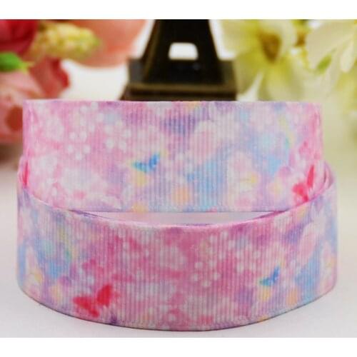 22mm 25mm 38mm 75mm Ruban satin Flowers Cartoon printed Grosgrain Ribbon Hair Accessories party decoration 10 Yards X-01018