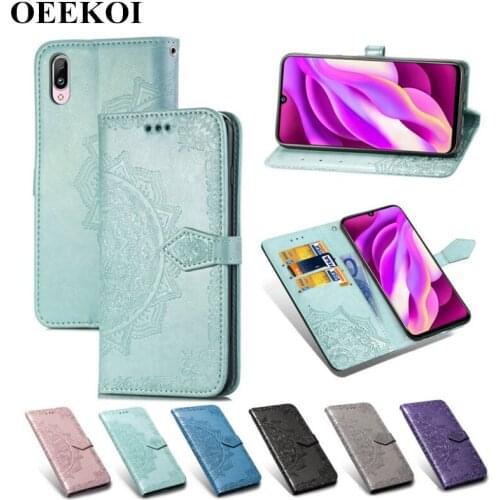 OEEKOL Datura Flower Flip Cover Leather Case for Vivo S1 Pro/Y19/Y7S/X27/Y3/S1/V15 Pro/V15/Y97/Y93/Y83/V9