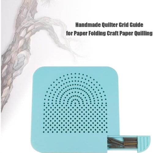 Quilter Grid Guide Paper Craft Tool+Stainless Steel Needles Plate Handmade Gift Satisfy The Various Works Of Making a Paper