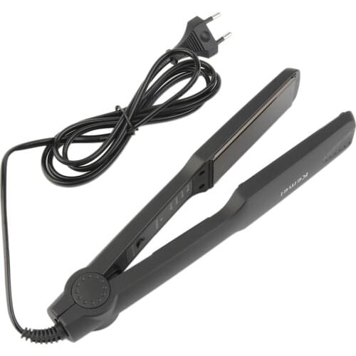 Kemei Ceramic Hair Straighteners Flat Hair Styling Tools Professional Curler Curling Straightening Irons Styler EU Plug 35W