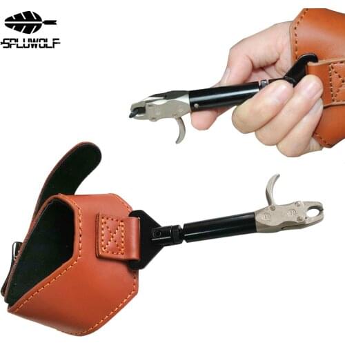 Adjustable Wrist Strap Length New Hunting Arrow Archery Compound Bow Releases Aid Gripping W/Trigger Wrist Strap Steel Calip