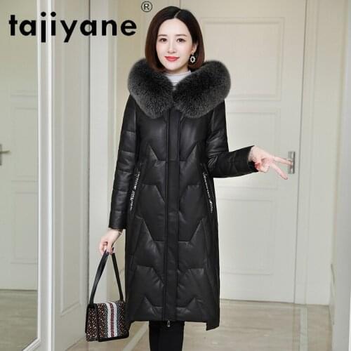Sheepskin Real Winter Jackets Women 90% White Duck Down Coats Womens Fox Fur Collar Hooded Parkas Abrigo Mujer TN1530