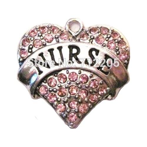 Fashion Nurse Crystal Heart Pendant